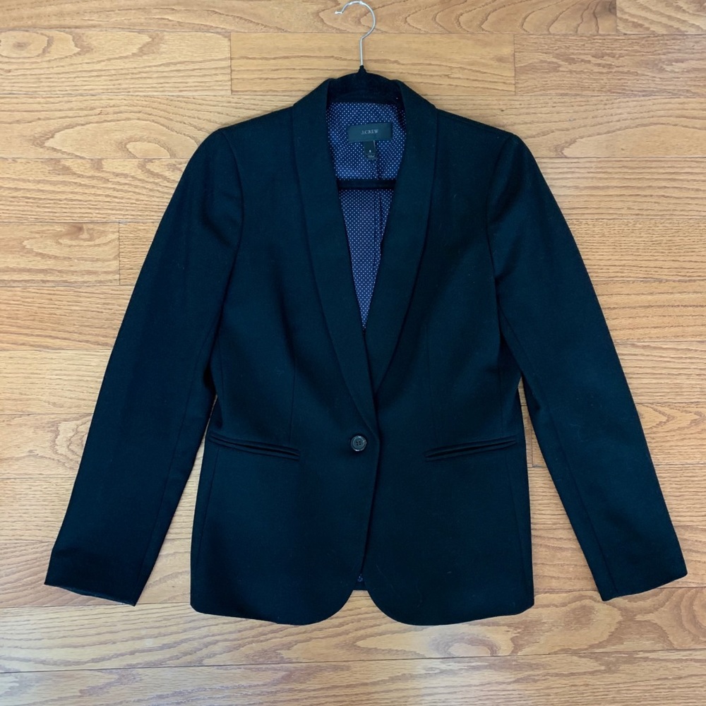 J Crew Black Wool Blazer